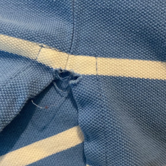 Polo Ralph Lauren Men's M Blue Striped Cotton Polo Shirt - Picture 9 of 11